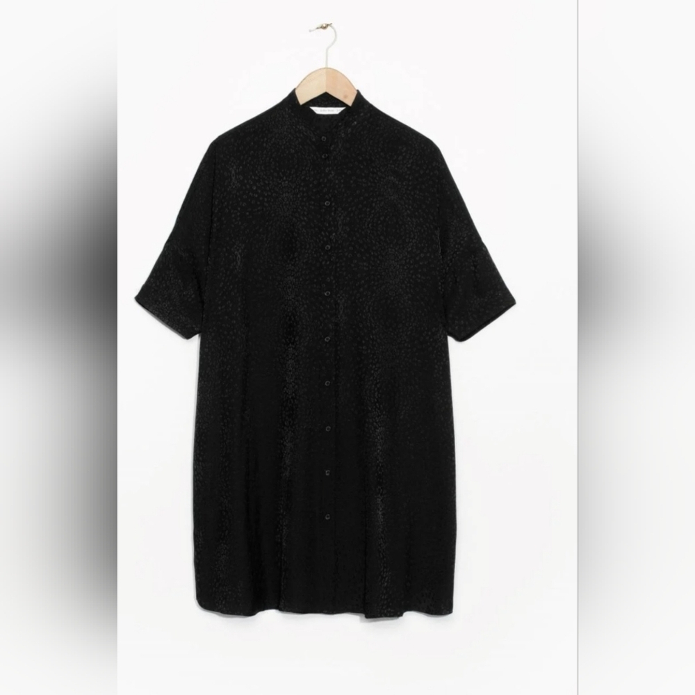 & Other Stories Button Down Oversized Shirt Dress Size 8